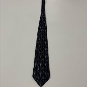 Italian Black and Gray Men's Silk Tie